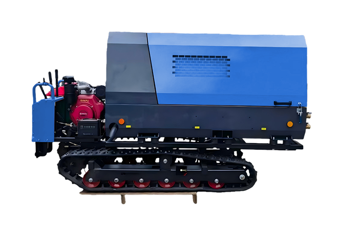 Tracked small mobile screw air compressor